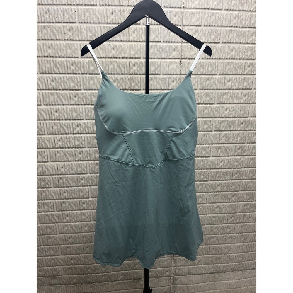Cupshe Sage Green Active Tennis Dress Built-in Shorts Padded Large CAA09D4C001RC